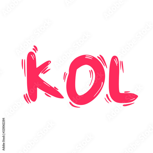 Kol text. Key opinion leader quote. Vector word.