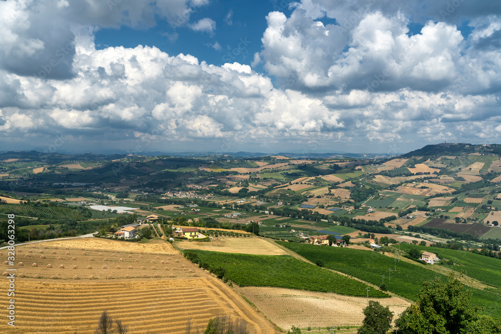 Rural landscape near Montefiore dell Aso, Marches, Italy