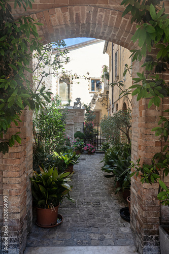 Fototapeta Naklejka Na Ścianę i Meble -  Montefiore dell Aso, historic town in Marche, Italy
