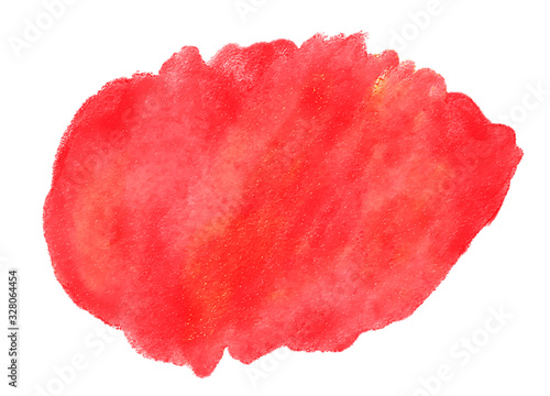 bright orange wet ink textured  on white background. eps 8