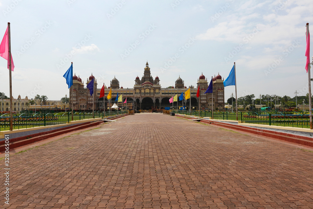 The Palace of Mysore, Ambavilas Palace, Mysore, Karnataka India. Official residence of the Wodeyars — rulers of Mysore