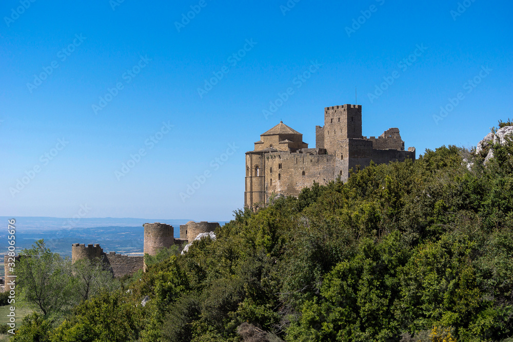 Medieval Castle of Loarre near Huesca, Aragon, Spain built in the 11th century
