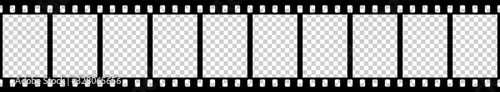 Black and white camera film template. Right angles of the frame. Vector illustration.
