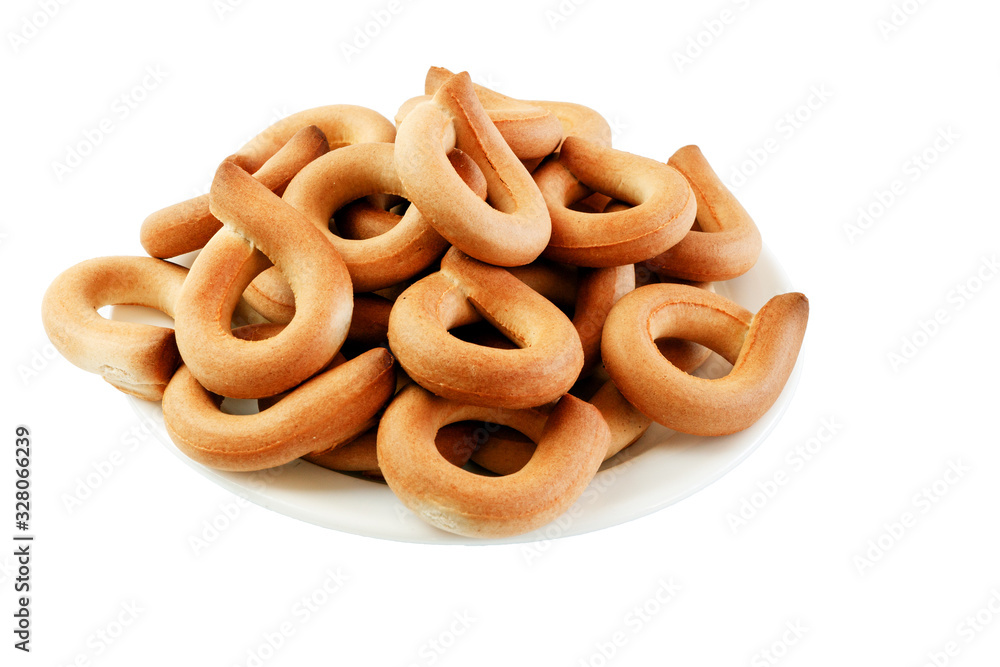 Sweet round crisps lined with flour and sugar, insulated Sweet round crisps lined with flour and sugar, insulated