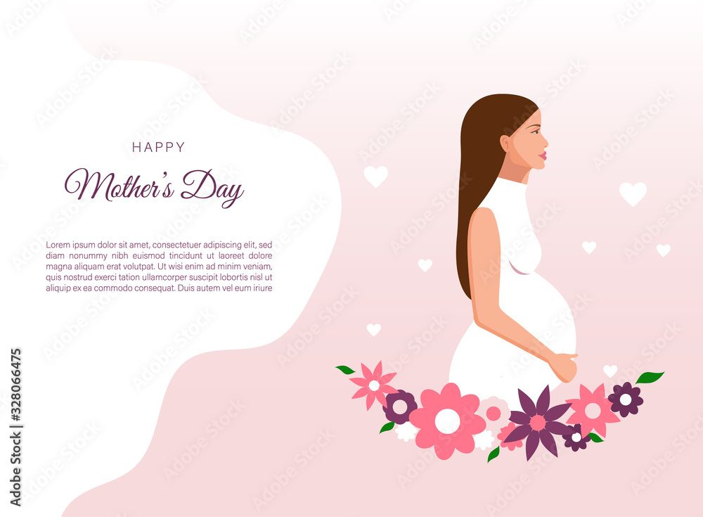Vector illustration of pregnant woman. Made in cartoon style. Perfect for banner and web sites. Vector illustration of pregnant woman. Made in cartoon style. Perfect for banner and web sites.