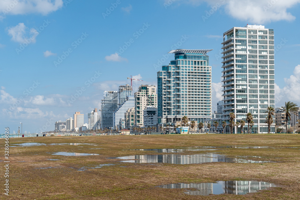 Skyscrapers at Tel Aviv waterfront Skyscrapers at Tel Aviv waterfront