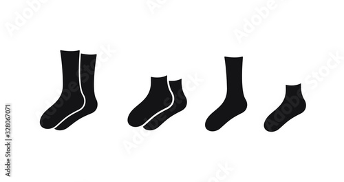 Set of socks icon signs vector design. Footwear illustration. photo