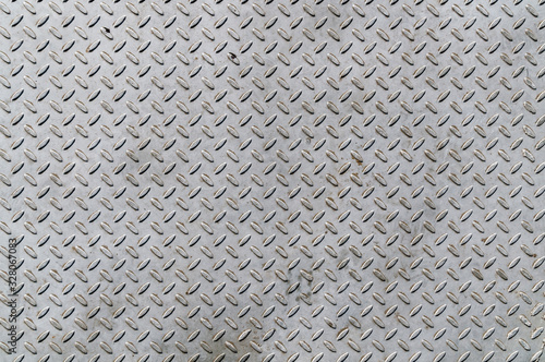 Closeup of checkered plate surface