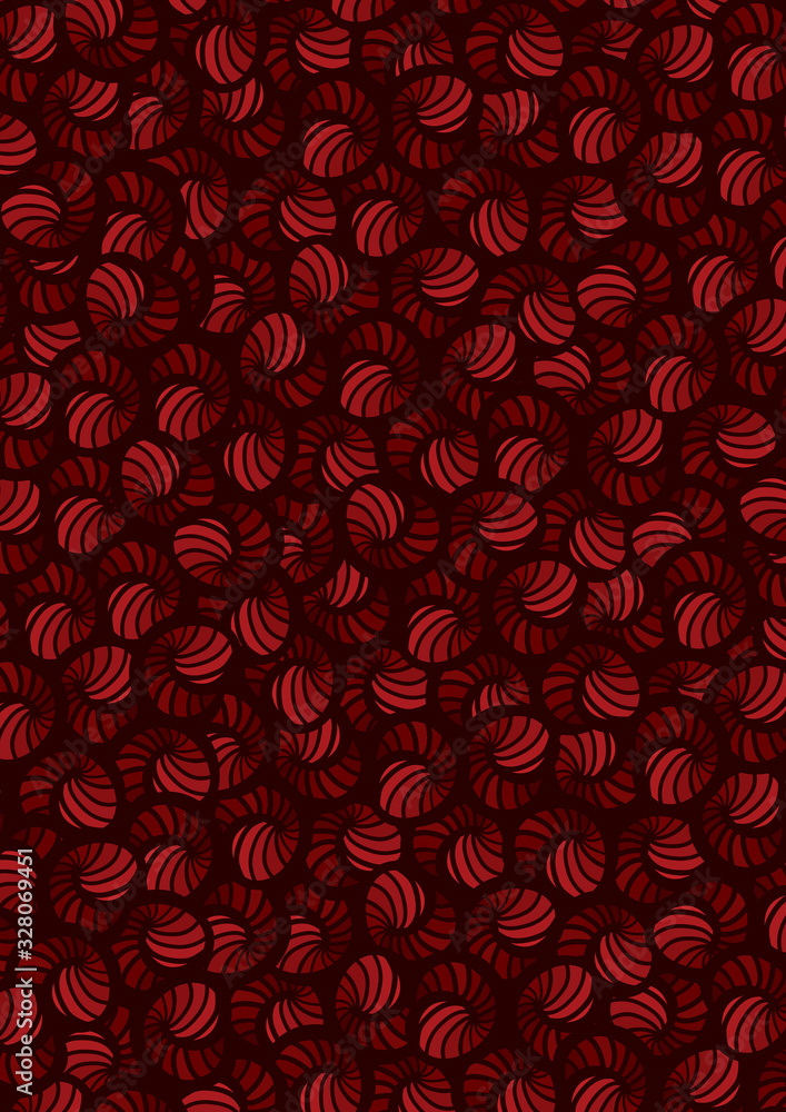 Red and Black Seamless Pattern Abstract Zentangle Vector Background