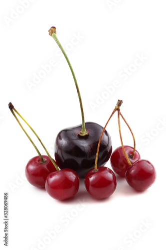 Black and red cherries