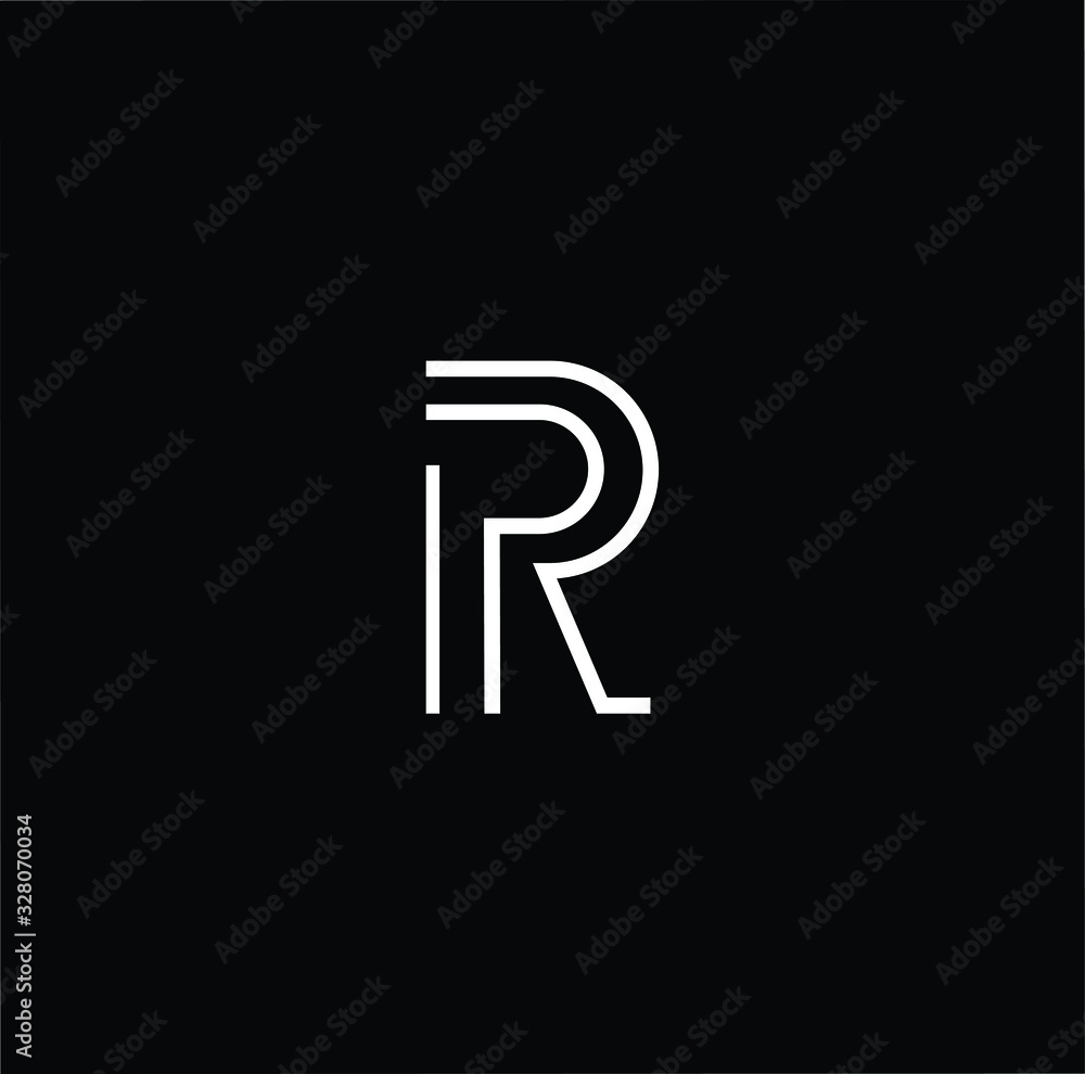 Initial based modern and minimal Logo. R RP PR letter trendy fonts monogram icon symbol. Universal professional elegant luxury alphabet vector design Initial based modern and minimal Logo. R RP PR letter trendy fonts monogram icon symbol. Universal professional elegant luxury alphabet vector design