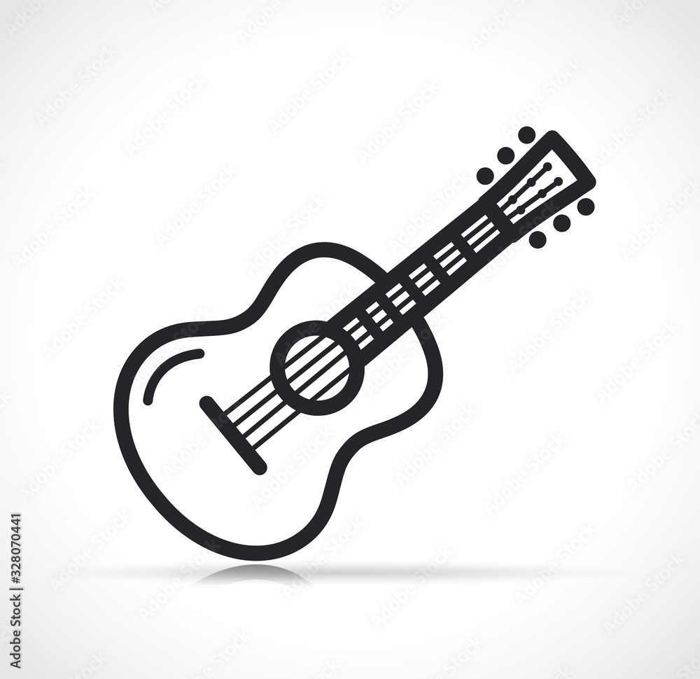 Vector guitar symbol icon isolated Vector guitar symbol icon isolated