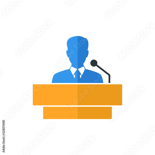 Speaker icon vector orator sign 