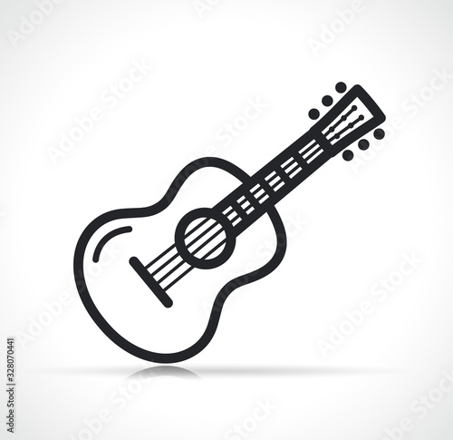 Vector guitar symbol icon isolated
