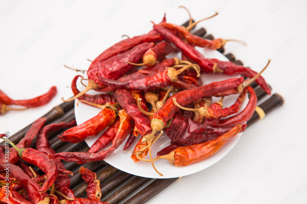 A pile of dried peppers A pile of dried peppers