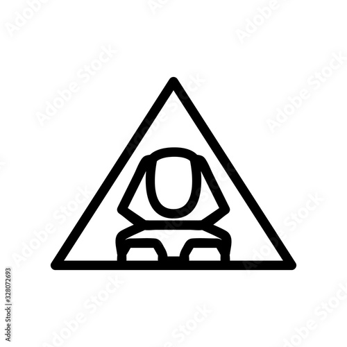 Egypt sphinx icon vector. Thin line sign. Isolated contour symbol illustration