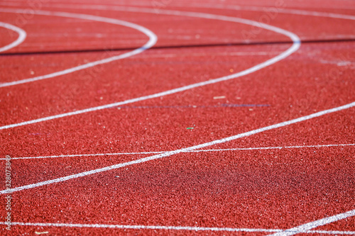 Athletic running track for running race. Sport and excercise concept. © Golden House Images