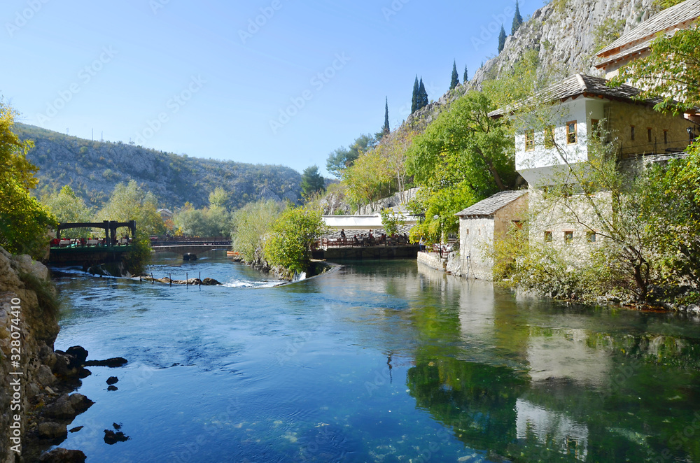 Go to Page|Prev123456Next Blagaj Tekija: Bosnia's Beautiful Monastery Under A Cliff. It situated next to the source of the river Buna. The Tekija was first founded during the height of the Ottoma Go to Page|Prev123456Next Blagaj Tekija: Bosnia's Beautiful Monastery Under A Cliff. It situated next to the source of the river Buna. The Tekija was first founded during the height of the Ottoma