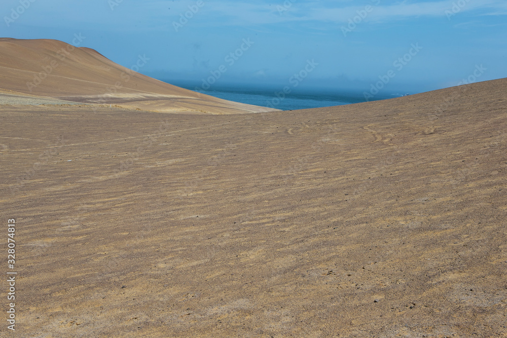 Paracas national park. Peru. Ocean and desert. Coast Paracas national park. Peru. Ocean and desert. Coast