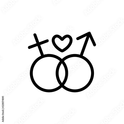 adult video icon vector. Thin line sign. Isolated contour symbol illustration