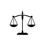 scale justice icon vector illustration sign
