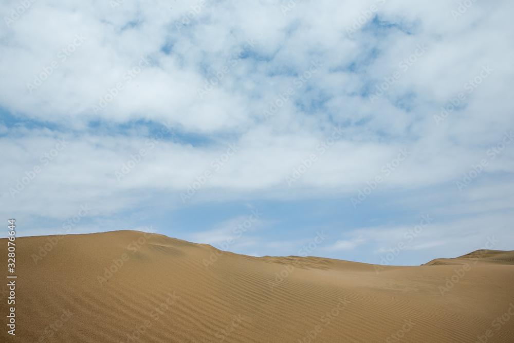 Huacachina Peru. Desert. Dunes. Sand. 