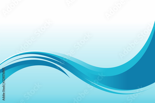 Abstract Stylish Blue Wave Background Design Template Vector