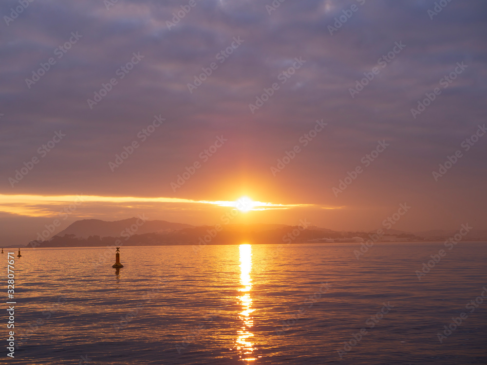 sunset on sea sunset on sea