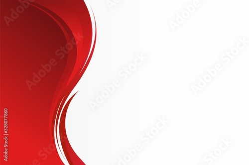 Abstract Stylish Red Wave Background with Empty Space for Text Design Template Vector