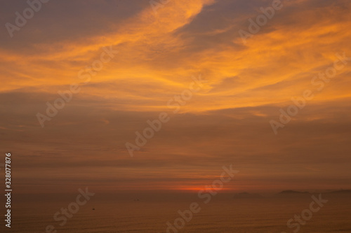 Sunset Miraflores Peru. Coast. © A