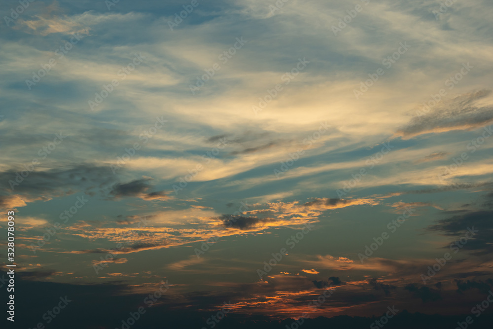 sunlight through cloud on dramatic sunset sky sunlight through cloud on dramatic sunset sky