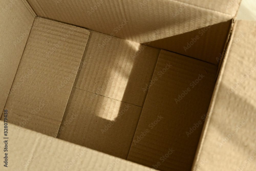 empty inside brown paper box carton package open packing empty inside brown paper box carton package open packing