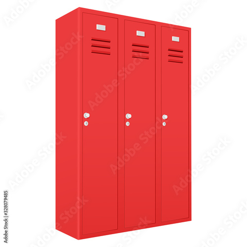 Red lockers row