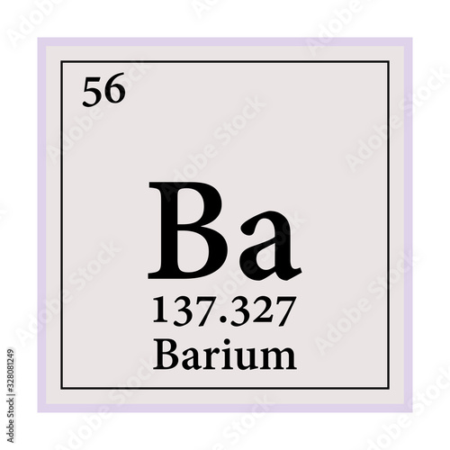 Barium Periodic Table of the Elements Vector illustration eps 10.