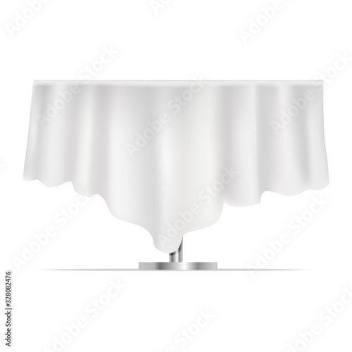 Realistic Detailed 3d Blank Restaurant Table Template Mockup. Vector