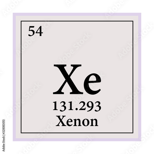 Xenon Periodic Table of the Elements Vector illustration eps 10.