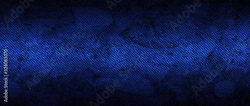 blue and black carbon fibre background and texture. photo