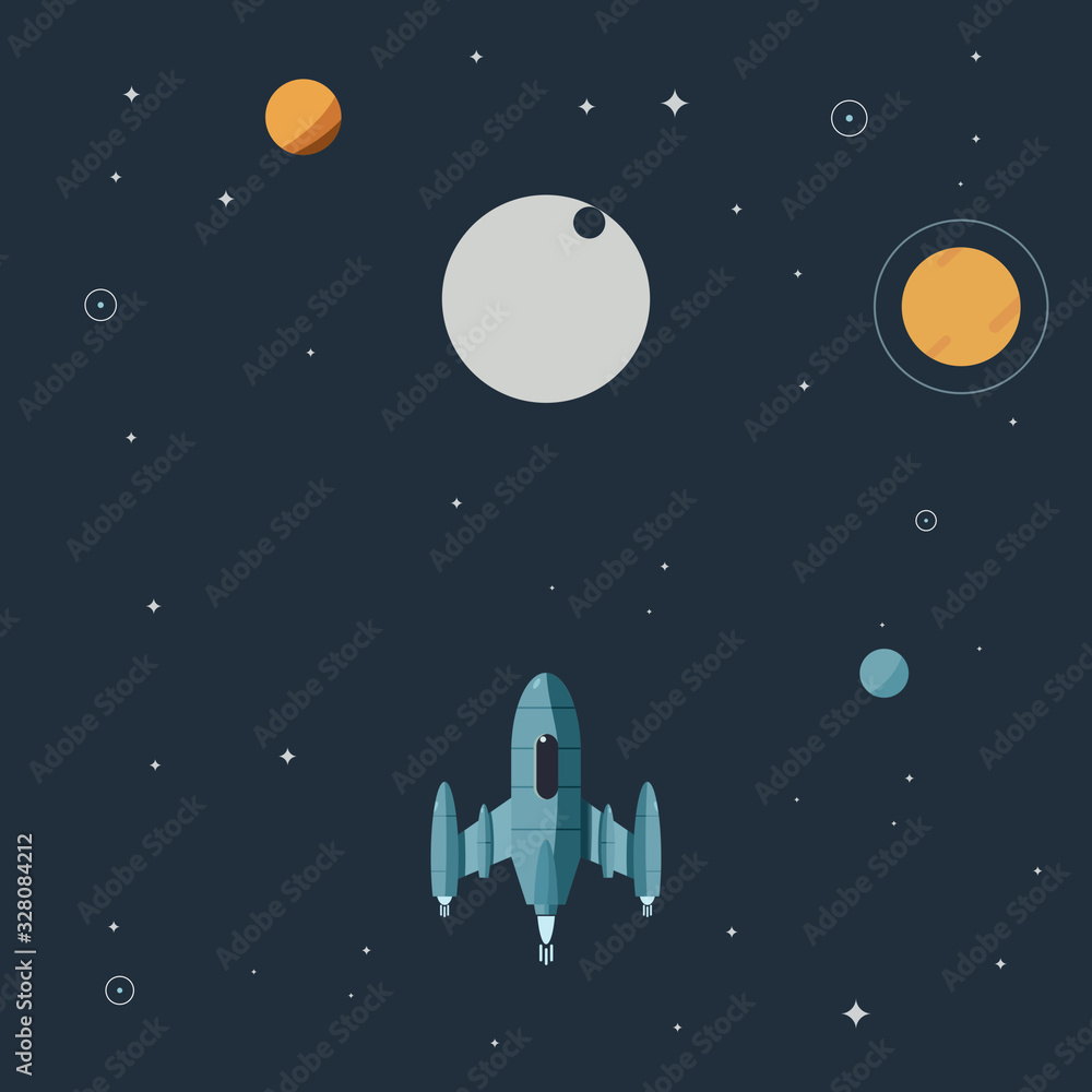 spacecraft - vector illustration