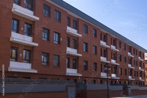 Residential buildings on city at morning