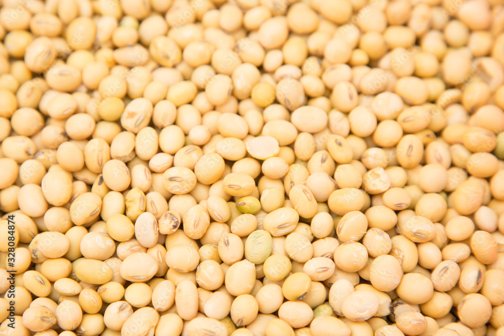 A pile of soybeans in a bamboo basket A pile of soybeans in a bamboo basket