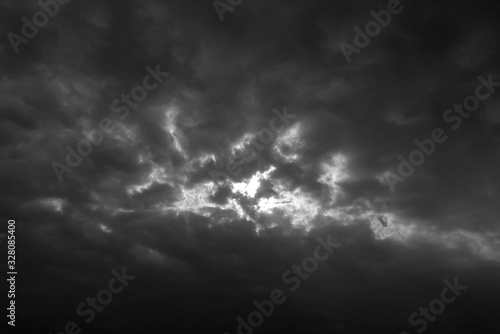 White cloud, Fluffy texture, abstract, black and white sky background