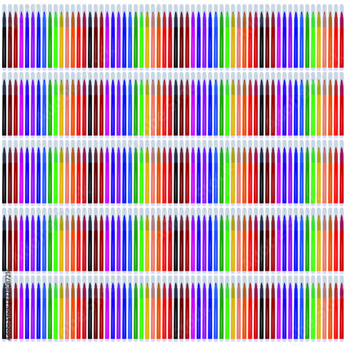 Set of fifteen markers with basic colors for drawing and painting. For sale and advertising markers and drawing them. Felt-tipped pen for courses on drawing. Set of markers with a cap for children.