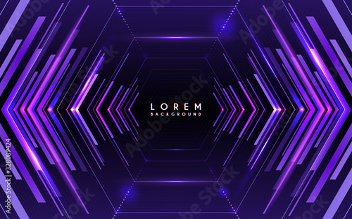 Abstract hexagonal technology wave background