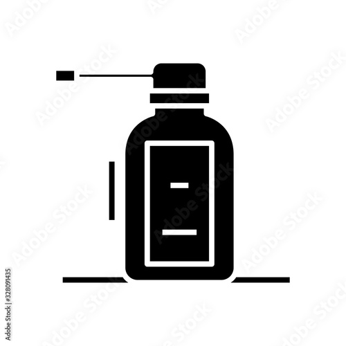 Nose pills black icon, concept illustration, vector flat symbol, glyph sign.