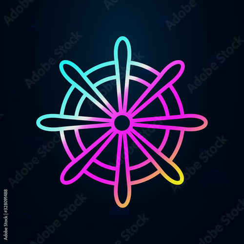 handwheel in nolan style icon. Simple thin line, outline vector of cargo logistic icons for ui and ux, website or mobile application