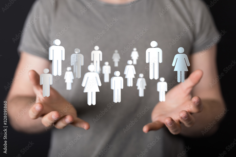Social Networking illustration team group Social Networking illustration team group