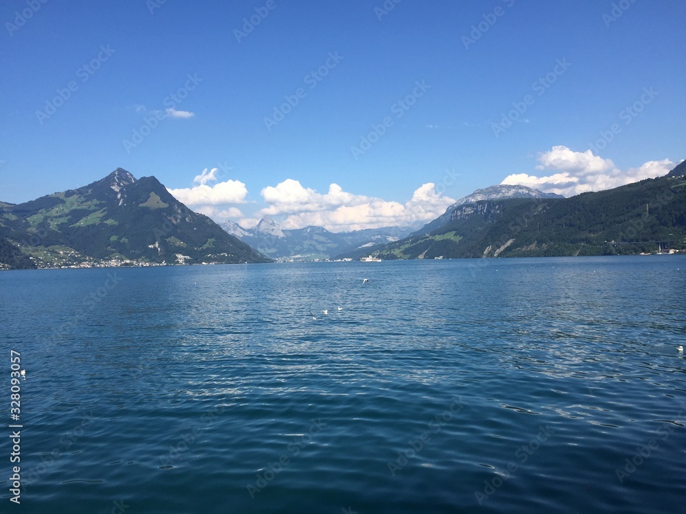 Suisse, lac, bateau