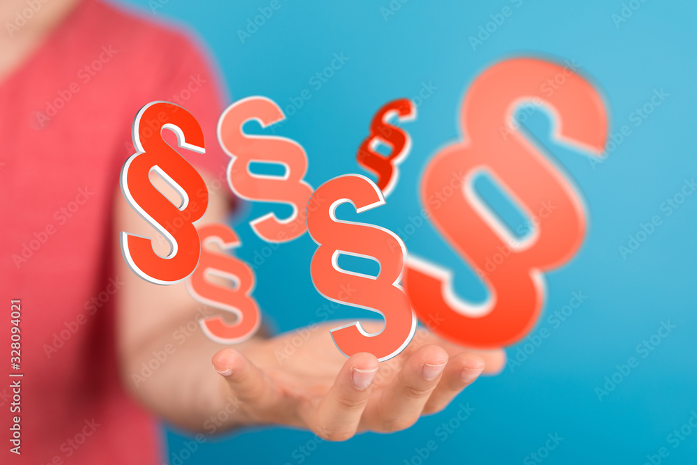 paragraph law sign digital in hand paragraph law sign digital in hand