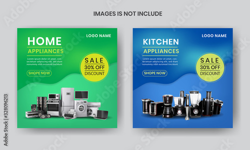 Social Media Banner Ads Design vector