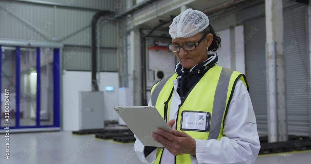 Warehouse female worker working Warehouse female worker working